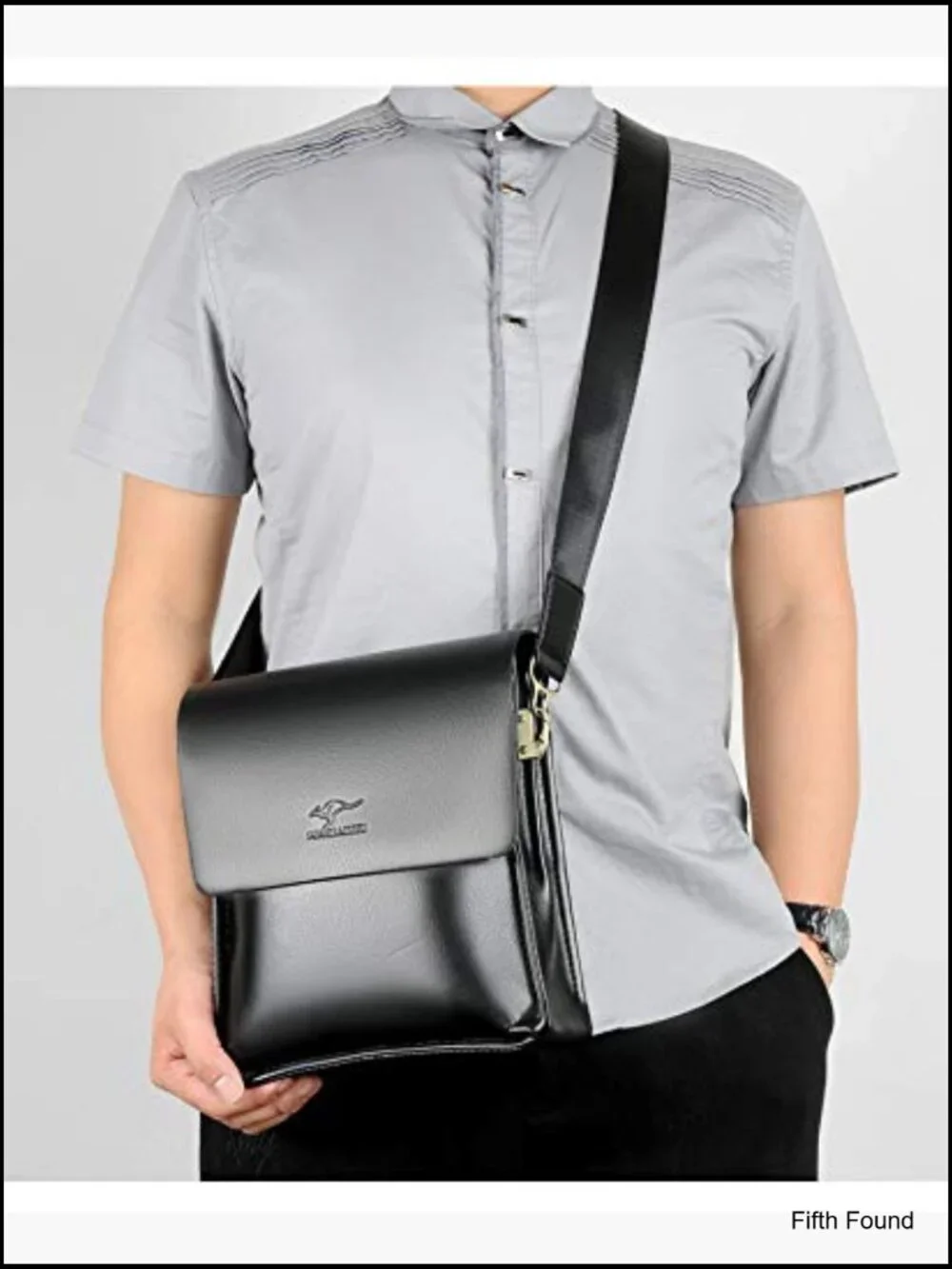 Leather Crossbody Messenger Bag for Travel Work Business Shoulder Bag